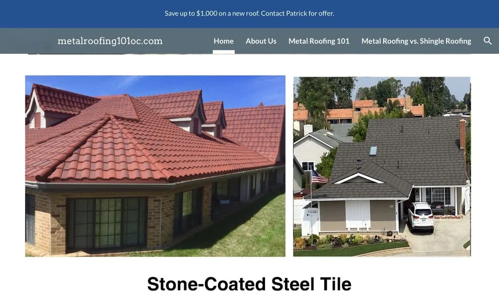 Local roof leak repair for residential properties in Orange County, CA by Metal Roofing