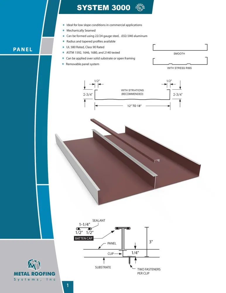 Slide of Metal Roofing Systems