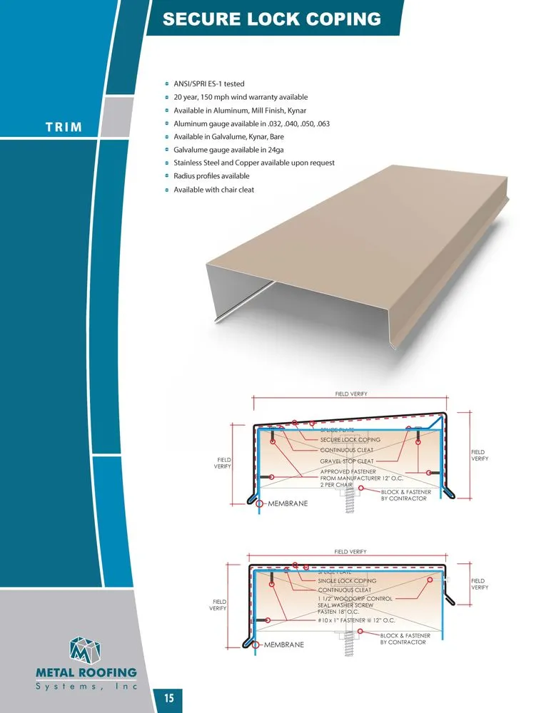 Slide of Metal Roofing Systems