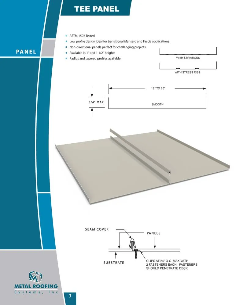 Slide of Metal Roofing Systems