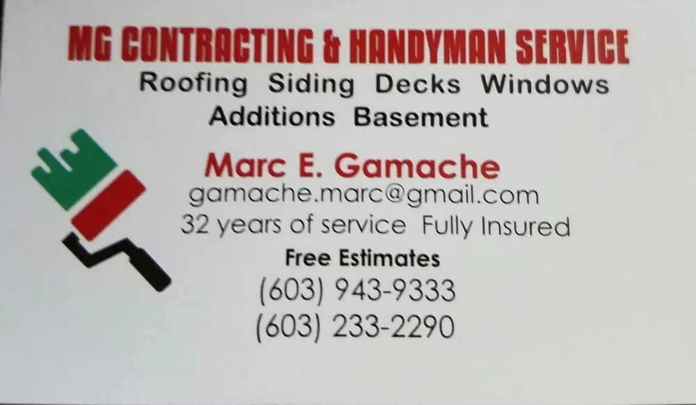 Slide of MG Contracting