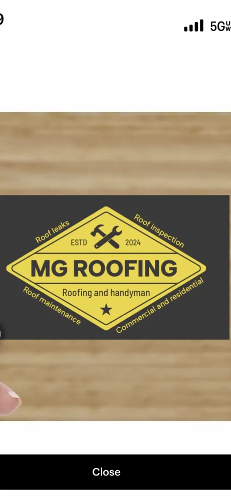 Slide of MG Roofing