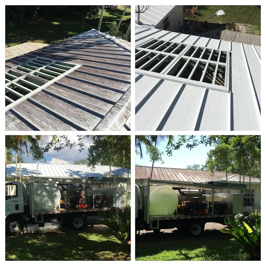 Slide of Miami Roof Cleaning Services