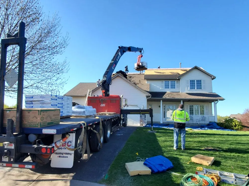 Expert roof installation after storm damage across Good Thunder, MN - Midwestern Construction