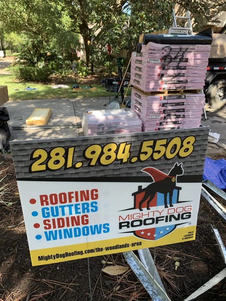 Slide of Mighty Dog Roofing of The Woodlands Area