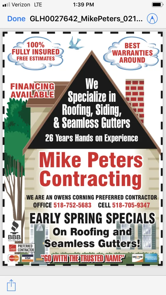 Slide of Mike Peters Contracting