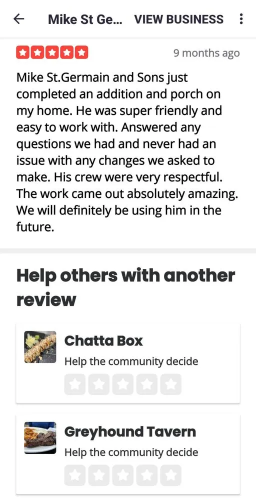 Slide of Mike St Germain & Sons