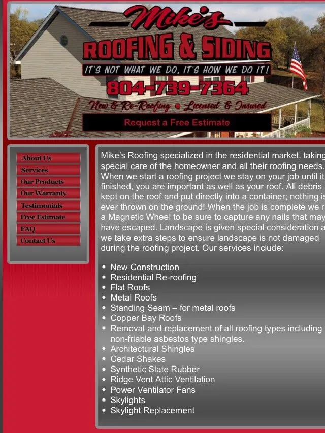 Professional roof installation in Chesterfield, VA - Mike's Roofing & Siding