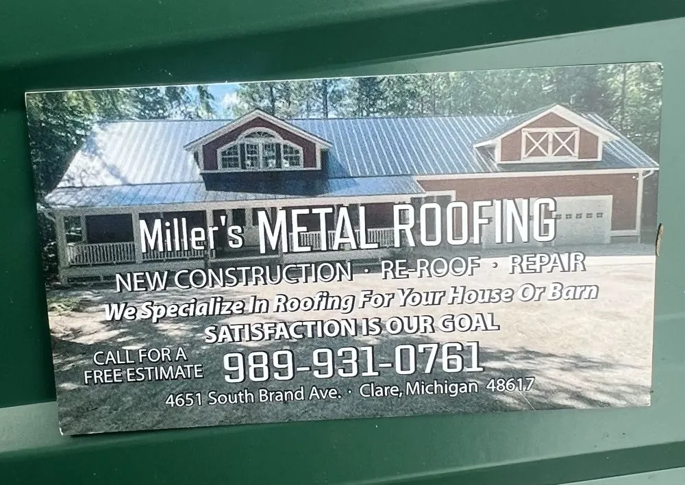 Slide of Millers Metal Roofing