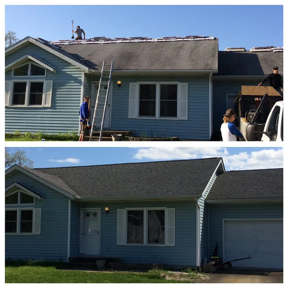 Emergency storm damage roof repair near you in St. Louis, MO by Mills Construction