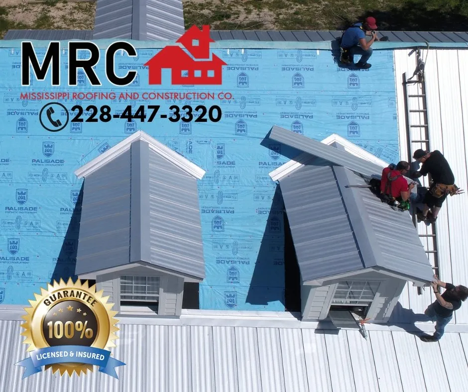 Emergency roof leak repair for residential properties across D'Iberville, MS - Mississippi Roofing and Construction