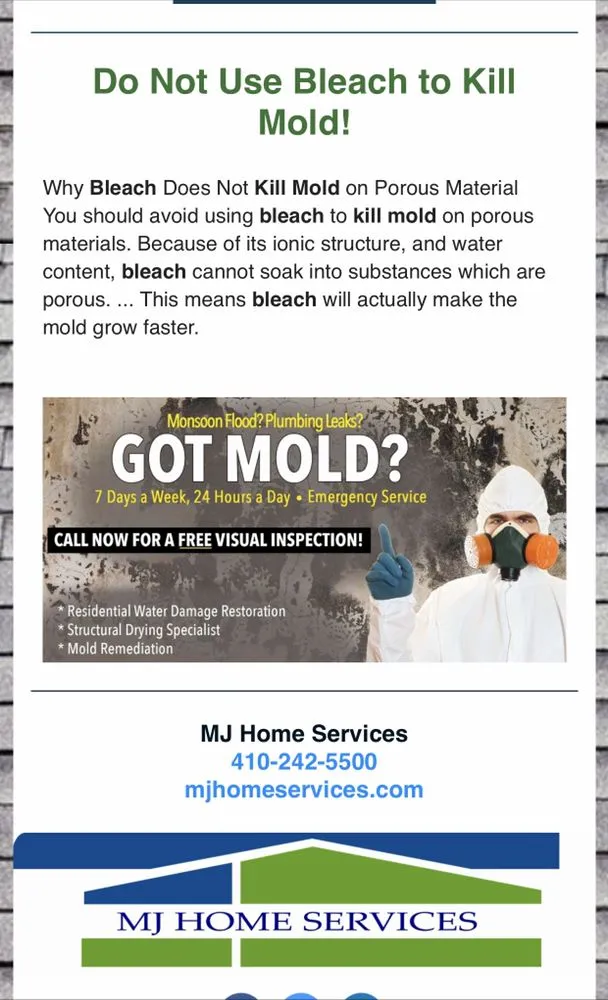 Slide of MJ Home Services