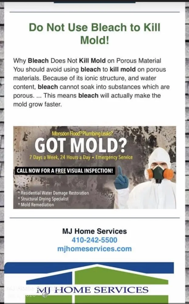 Slide of MJ Home Services