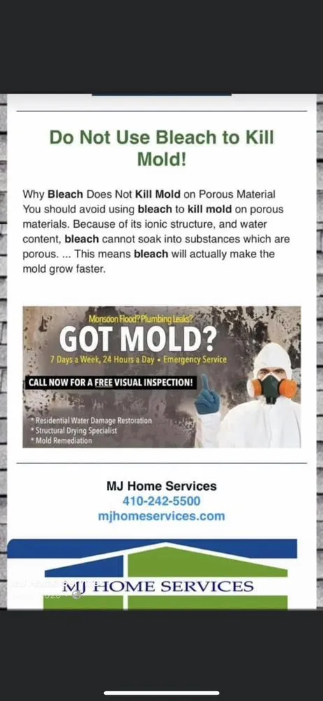 Slide of MJ Home Services