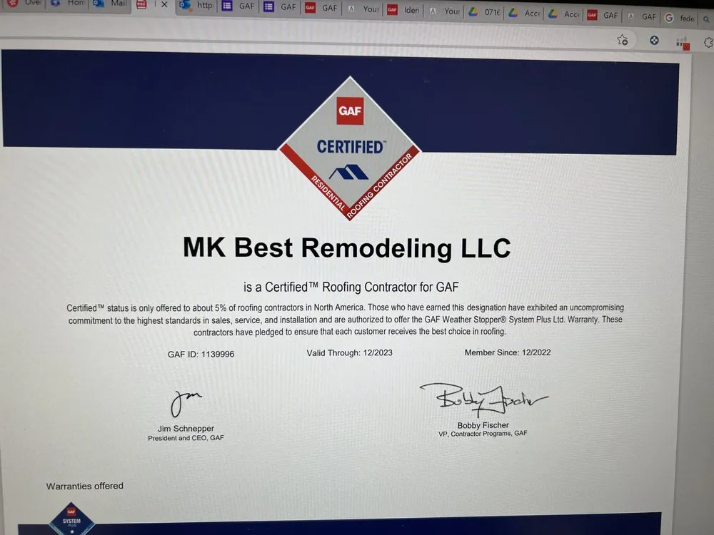 Slide of Mk Best Roofing