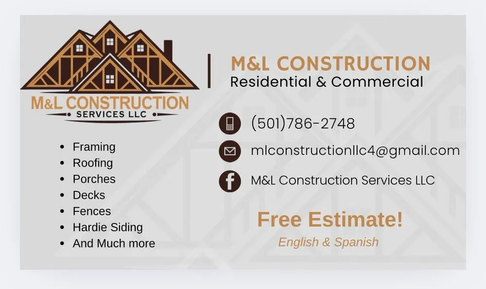 Slide of M&L Construction Services