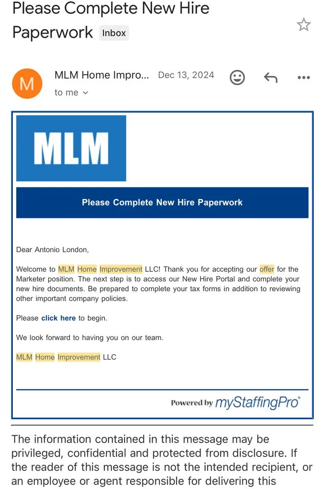 Slide of MLM Home Improvement