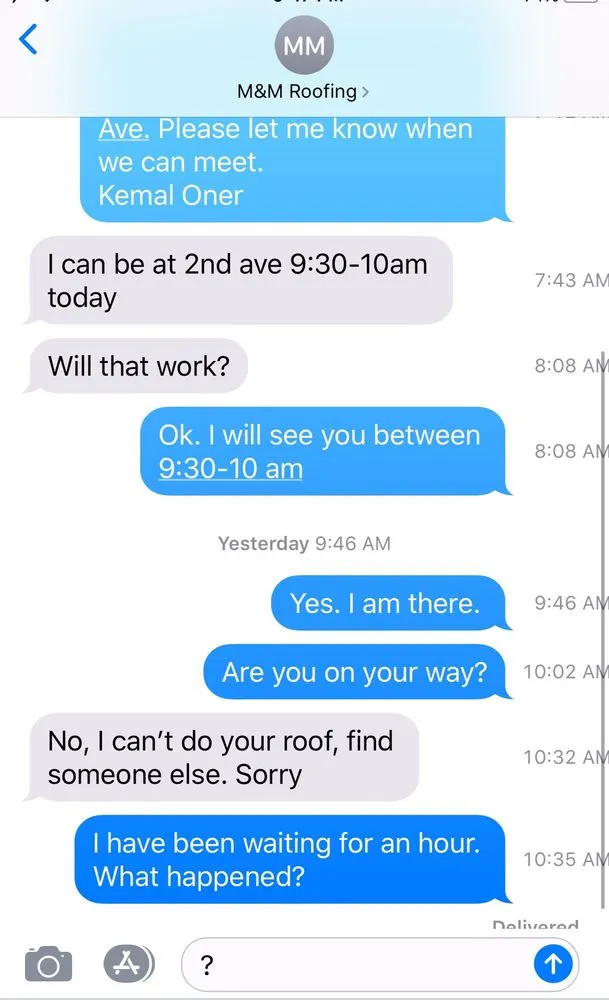 Slide of M&M Roofing