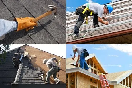 Mobile Roofing & Construction Logo
