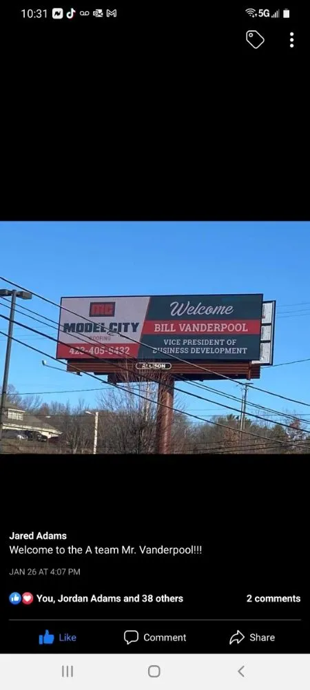 Slide of Model City Roofing