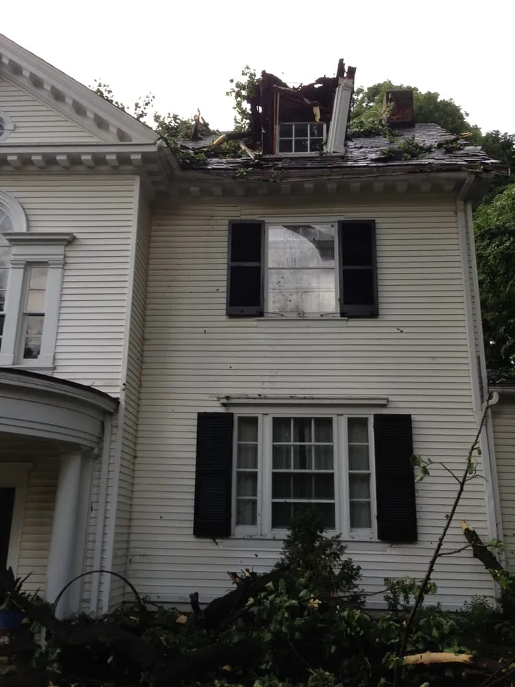 Emergency flat roof repair after storm damage in Nottingham, MD by Modern Remodeling