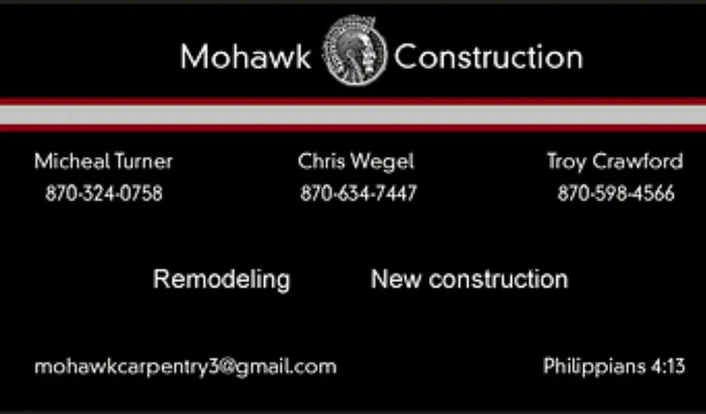 Slide of Mohawk Construction