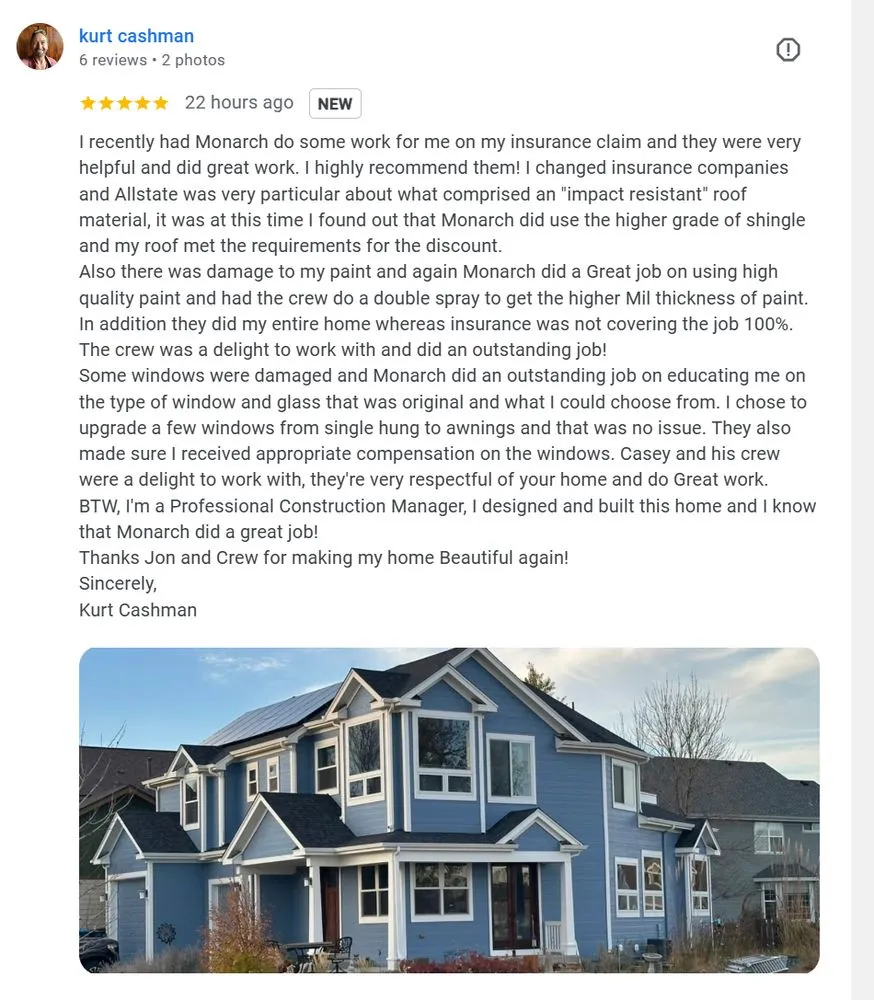 Slide of Monarch Construction & Roofing