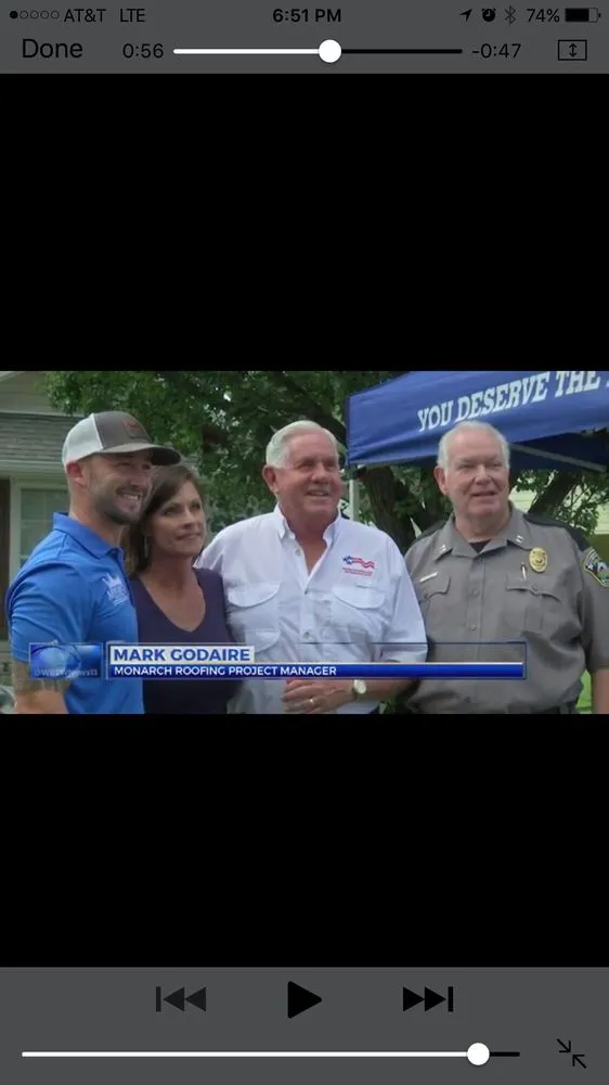 Slide of Monarch Roofing