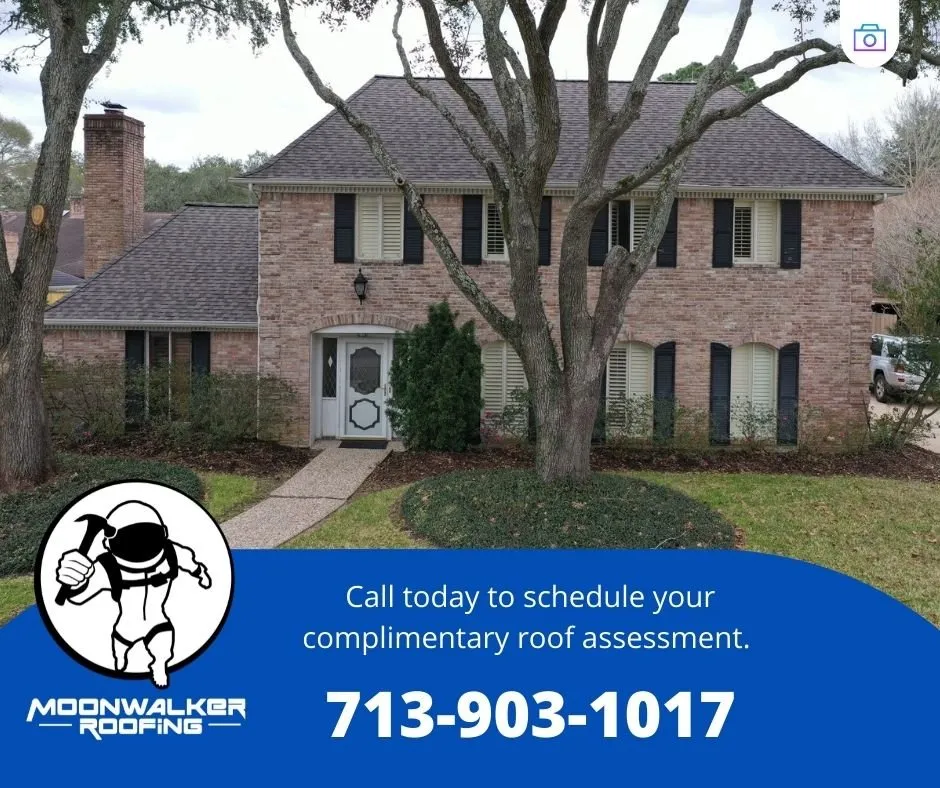Professional storm damage roof repair after storm damage across Sienna Plant, TX - Moonwalker Roofing