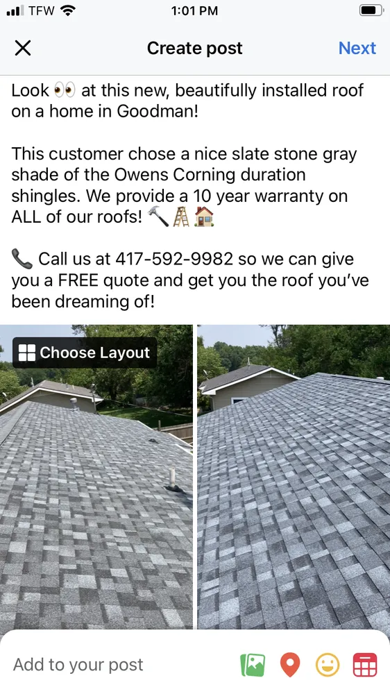 Slide of Moore Roofing