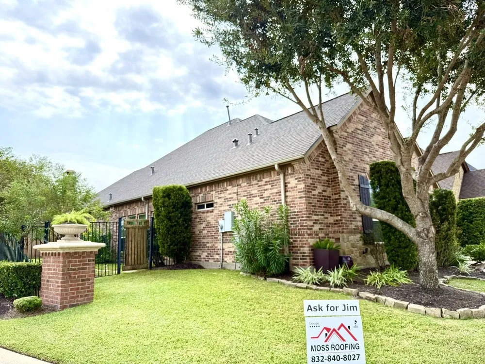 Slide of Moss Roofing Houston