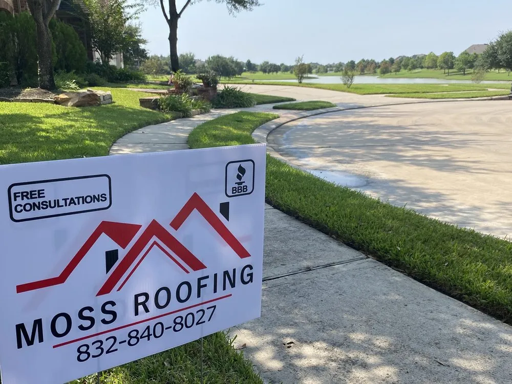 Slide of Moss Roofing Houston