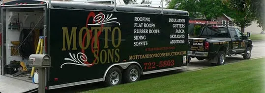 Professional flat roof repair for fast service in Larsen, WI by Motto & Sons Roofing & Construction