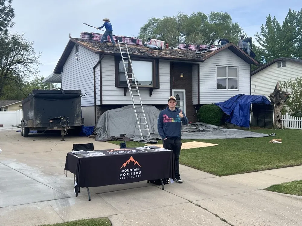Slide of Mountain Roofers