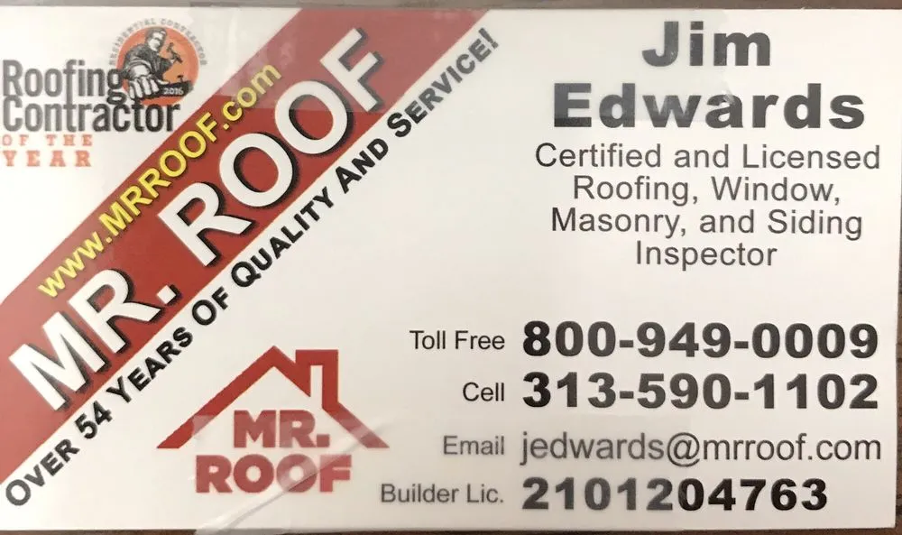 Slide of Mr Roof