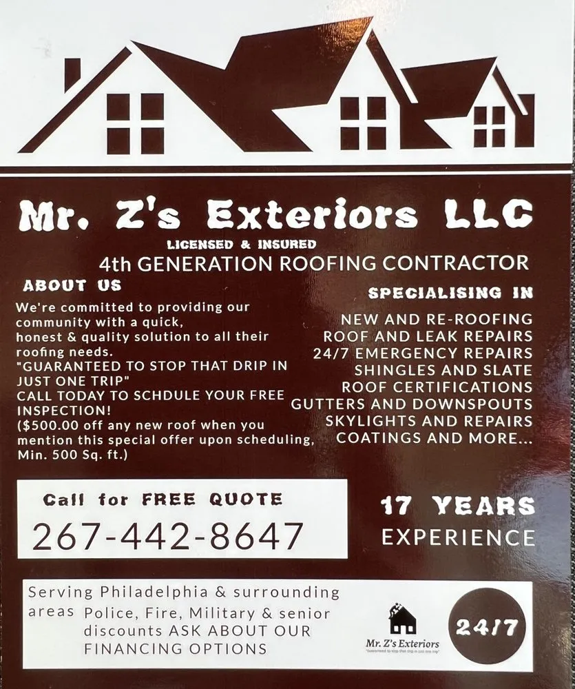 Expert residential roofing service experts serving Feasterville-trevose, PA - Mr Z's Exteriors