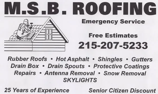 MSB Roofing Logo