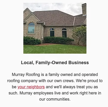 Slide of Murray Roofing