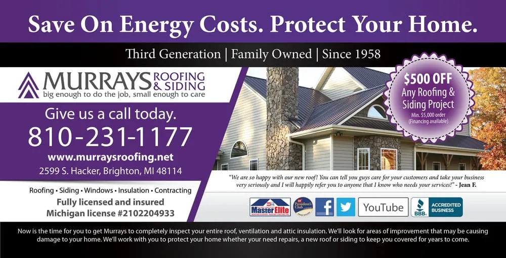 Slide of Murray's Roofing and Siding