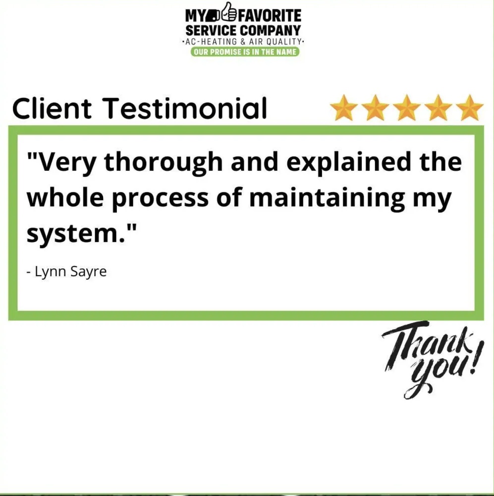 Slide of My Favorite Service Company