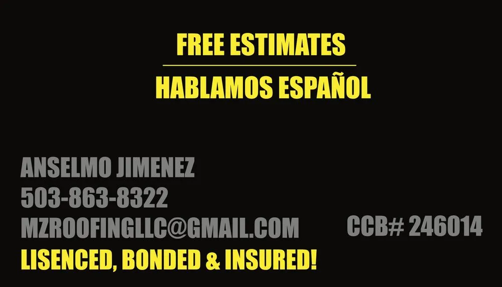 Slide of M&Z Roofing