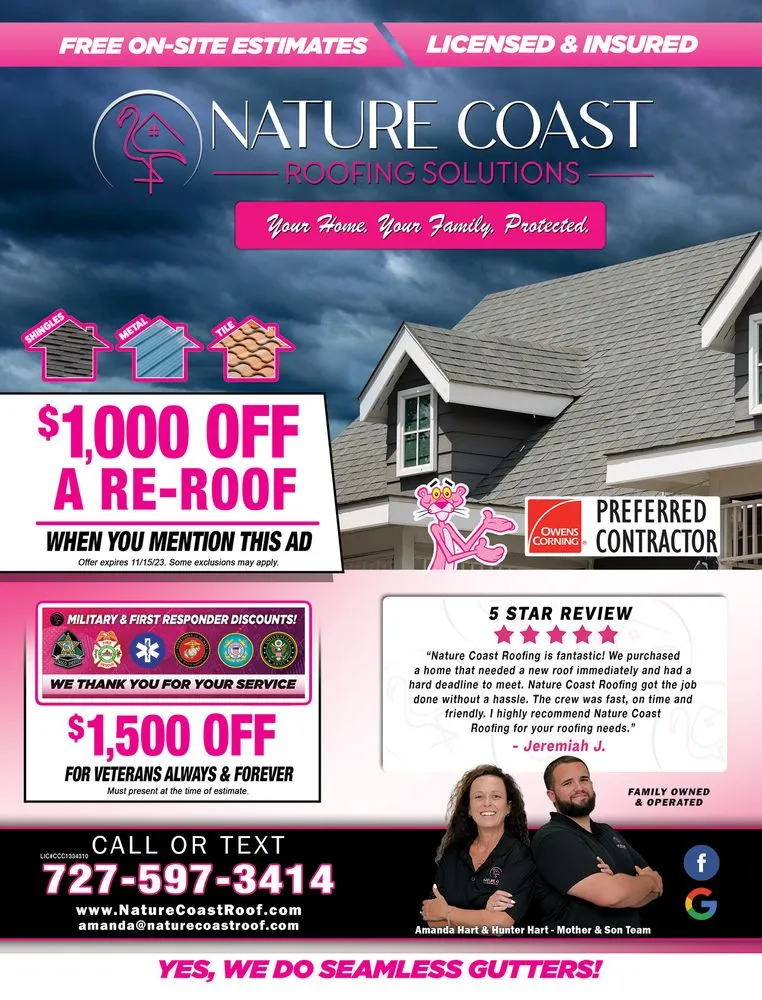 Slide of Nature Coast Roofing Solutions