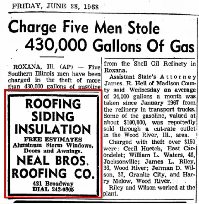 Slide of Neal Bros Roofing