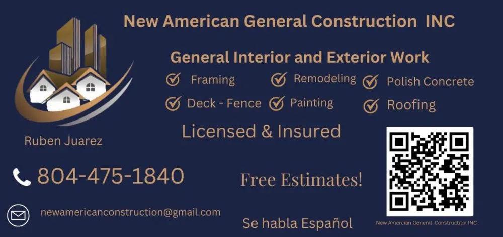 Emergency roof installation in Henrico, VA by New American General Construction