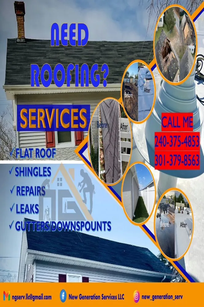 Licensed storm damage roof repair experts serving Upper Marlboro, MD - New Generations Services
