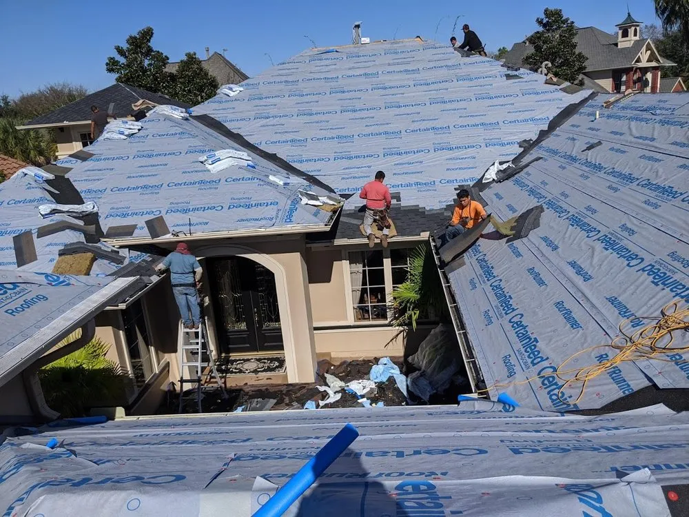 Slide of New Roof Houston