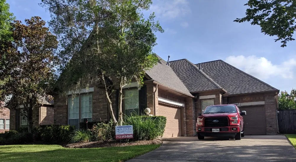 Slide of New Roof Houston