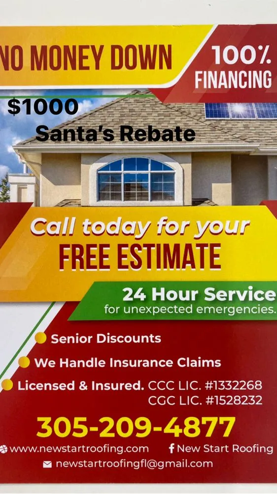 Slide of New Start Roofing