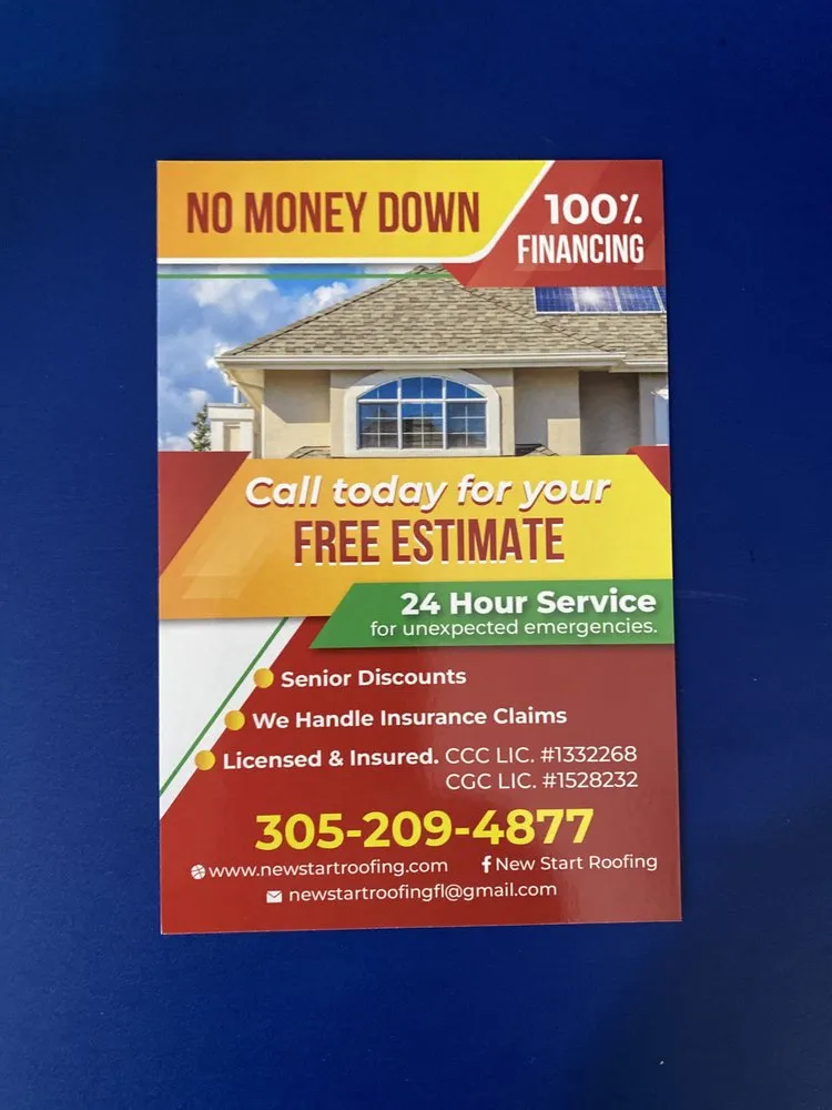 Slide of New Start Roofing