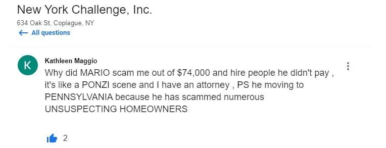 Slide of New York Challenge